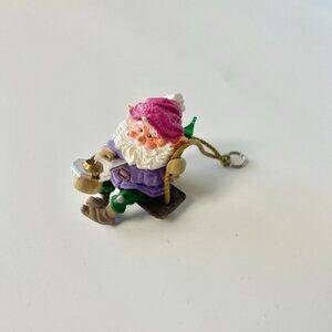 Vintage 1987 Hallmark North Pole Power & Light Gnome Elf Christmas Ornament